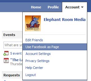 use facebook as page