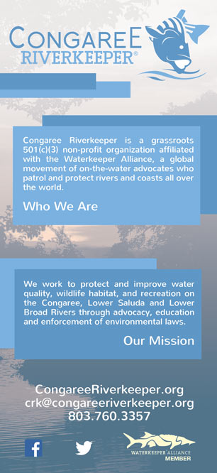Congaree Riverkeeper rack card design front