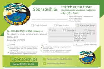 Post Card Design for Friends of the Edisto - Sponsorships