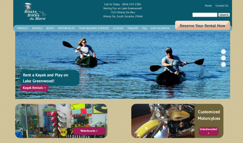 Boats, Bikes, &amp; More - Water Sports - Outdoor Activities on Lake Greenwood SC South Carolina