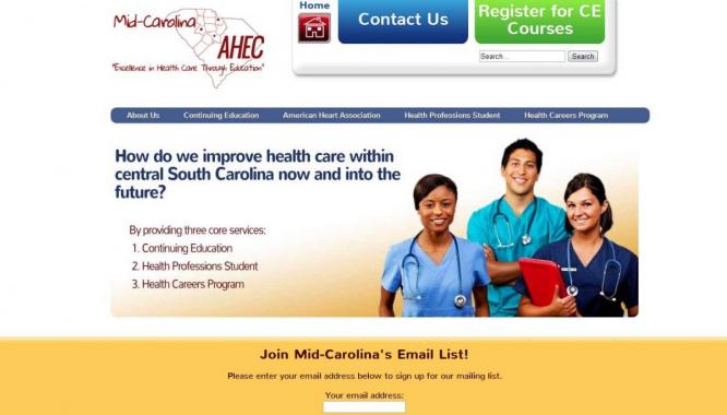 mid-carolina ahec web design