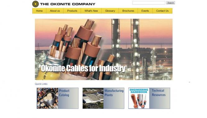 The Okonite Company website design