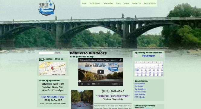 Palmetto Outdoor Center (POC) web design