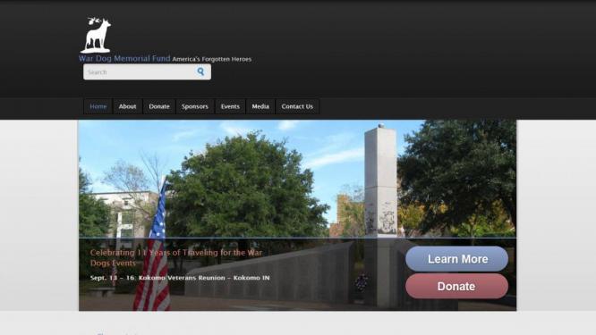 War Dog Memorial Fund Web design